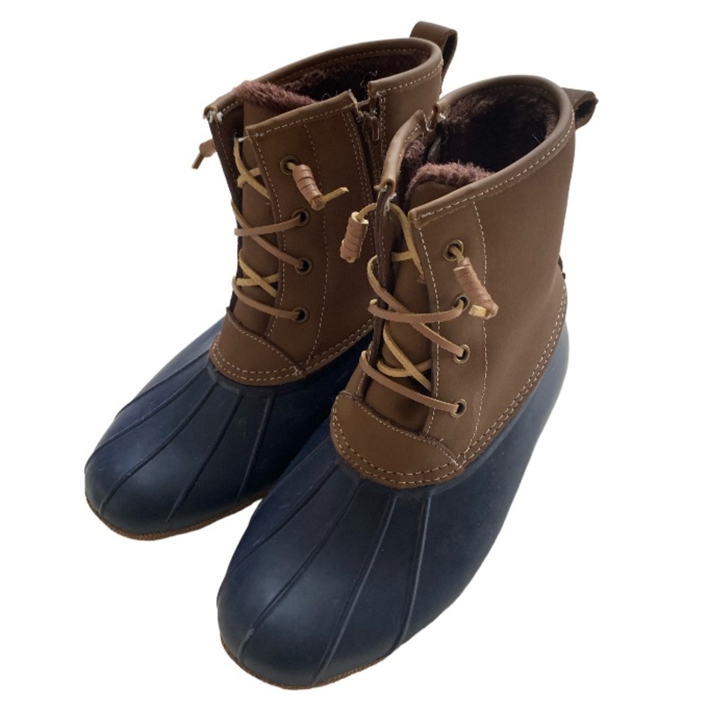 Serra: Blue and Tan Duck Boots 3M Insulated